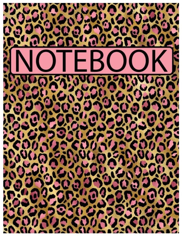 Notebook: Leopard cover/ lined pages