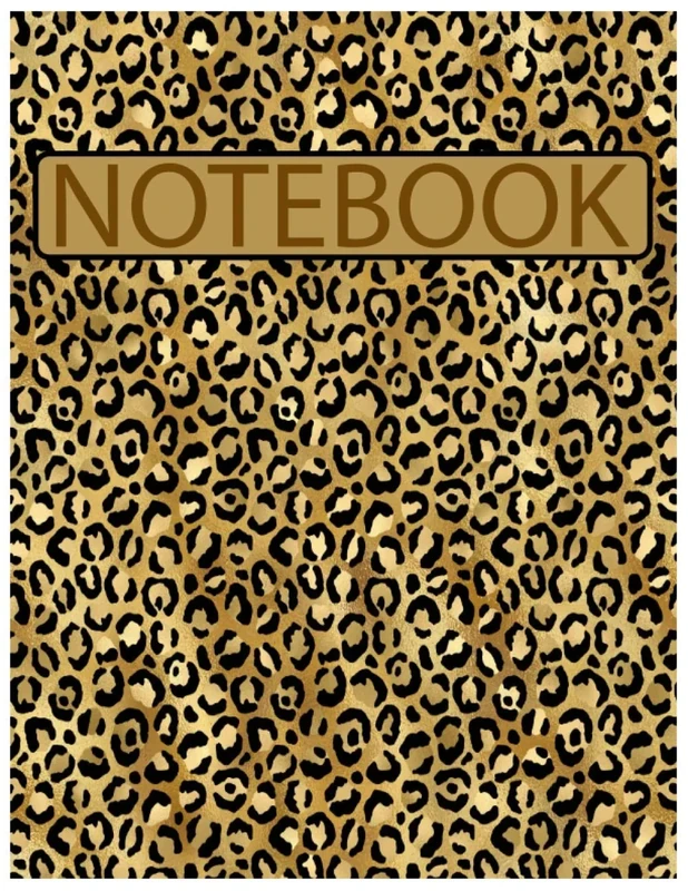 Notebook: Leopard cover/ lined pages
