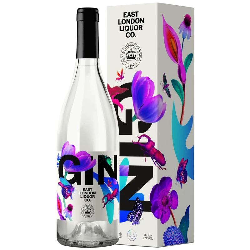 East London Liquor Company Kew Gin 70cl Gift Box - Collaboration With The Royal Botanical Kew Gardens