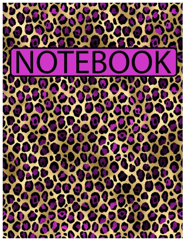 Notebook: Leopard cover/ lined pages