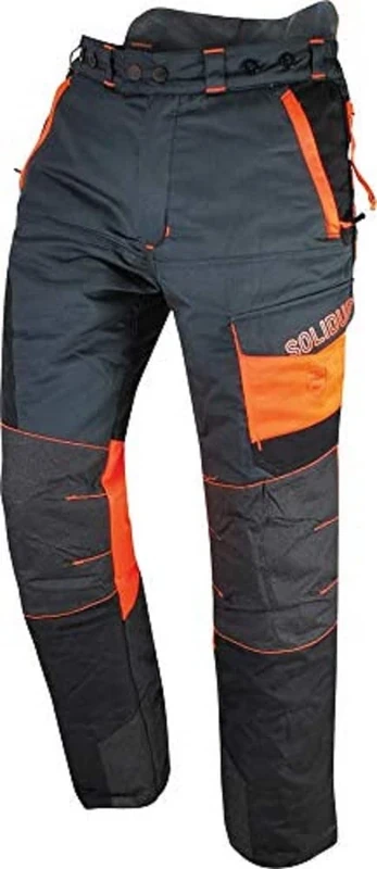Solidur COPA7PGR - Comfy Type A Class 1 Chainsaw Trousers - Longer Legs version - (+7Cm) - Exceptional Comfort and Protection - Size XL - Grey