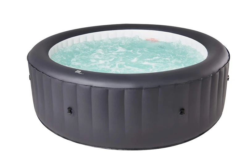 Rimba Latest Mspa Portable Hot Tub Round 6 Persons Outdoor Bubble Spa Pool Inflation Smart Filtration, UVC Sanitization Technology, 36 Degree Quick Heating