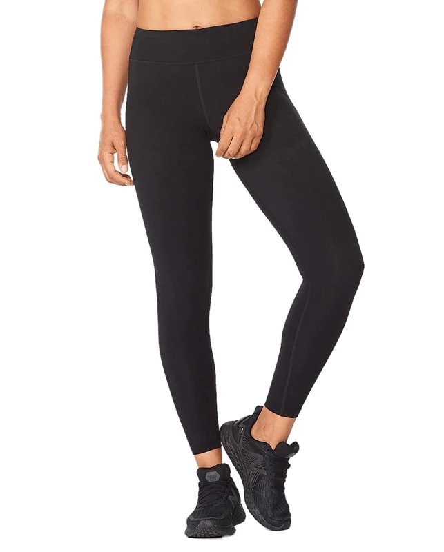 2XU Women's Form Mid-Rise Compression Tights, Black/Silver, L