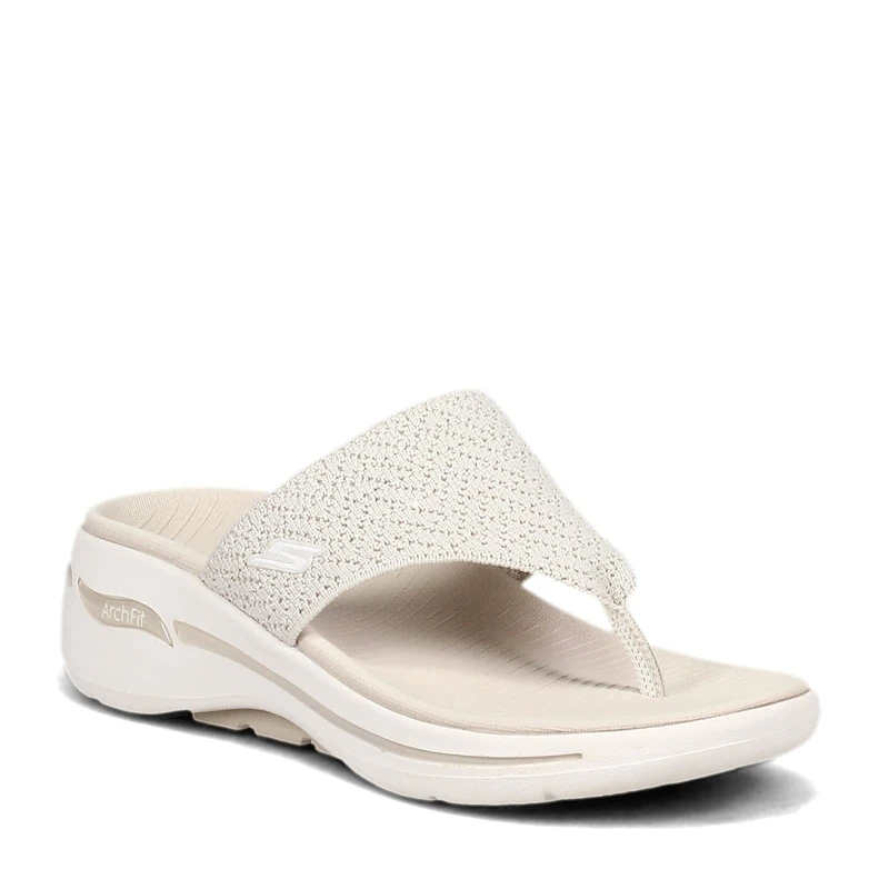 Skechers Women's Go Walk Arch Fit Sandal Weekender Sandals, Natural Textile, 9 UK - Image 1