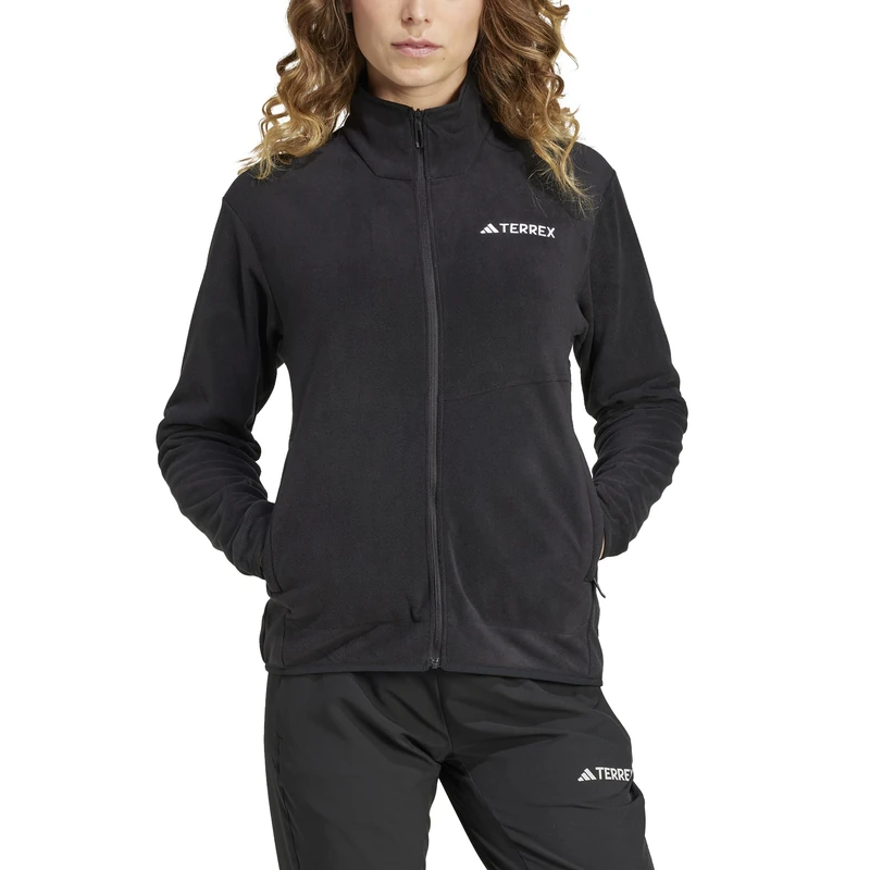 adidas Women's Terrex Multi Full Zip Fleece Jacket, Black, XL