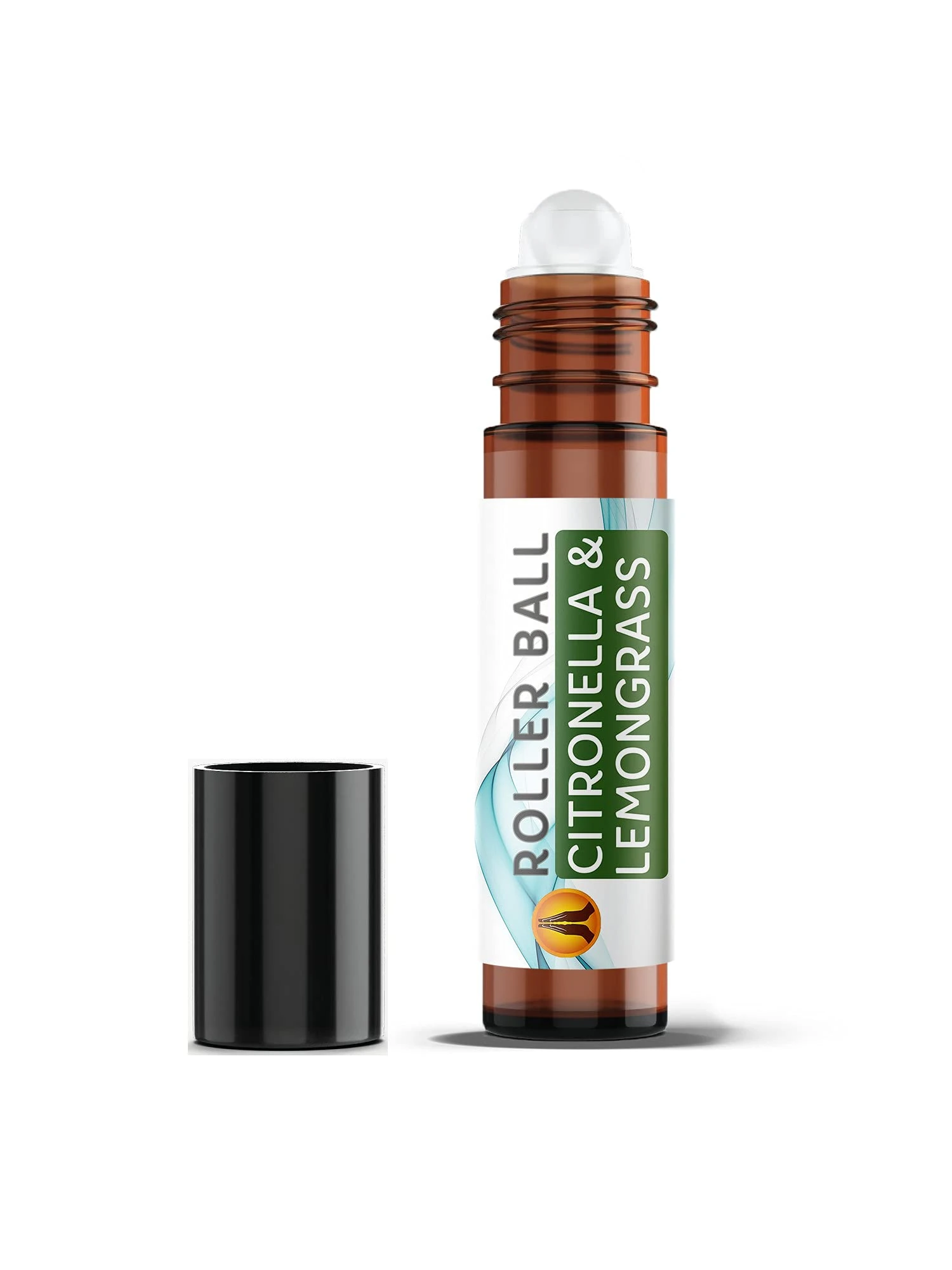 Citronella & Lemongrass Essential Oil Blend Aromatherapy Roll On, 10ml | Roller Ball Essential Oils for Skin | Vegan, Made in UK