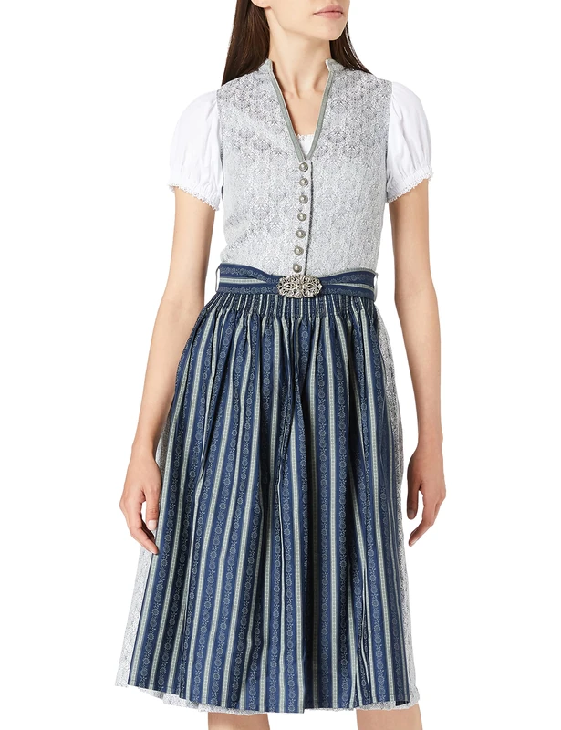 Stockerpoint Women's Dirndl Leonie Dress, grau-Blau, 40