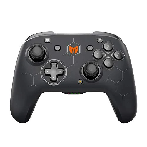 Wireless Gaming Controllers, BIGBIG WON PC Gaming Controller Custom Button, 6-Axis Gyro, Dual Shock, Macro, Turbo, 2.4GHz Dongle Gamepad for Windows 10/Android/iOS/Switch Bluetooth Controller Black