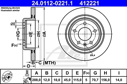 ATE D.BRAKE OPEL INSIGNIA MK IIBHATCHBACKZ18 1