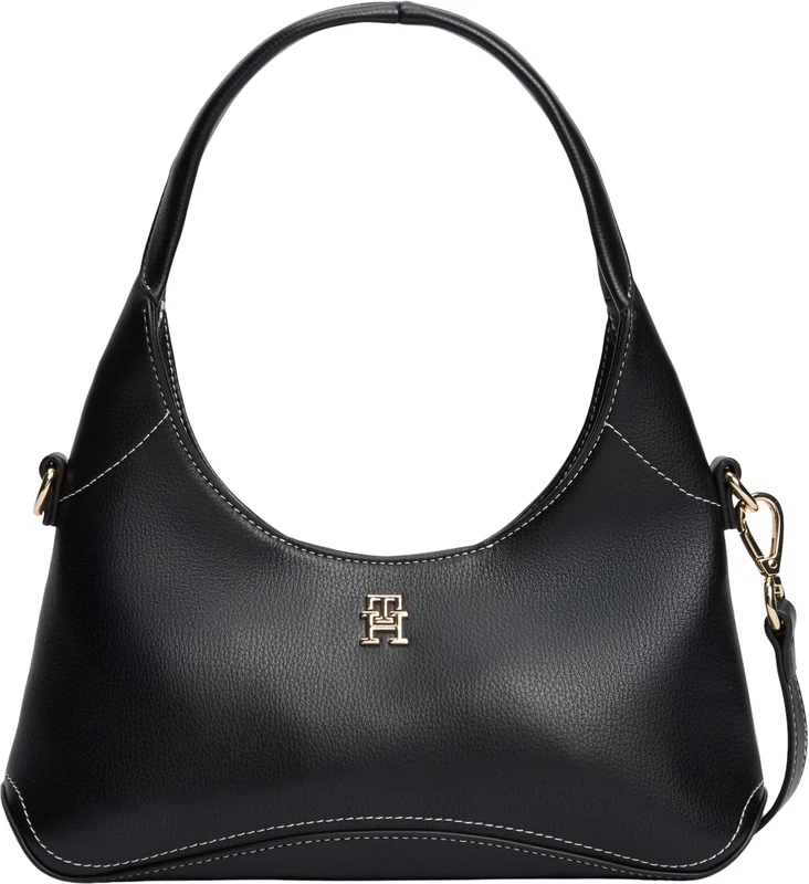 Tommy Hilfiger Women Th Everyday Mini Hobo AW0AW19185 Hobo Bag, BLACK (Black), One Size