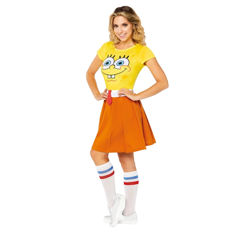 Amscan 9909170 - Women's Official SpongeBob SquarePants Adults Fancy Dress Costume Size: 16-18