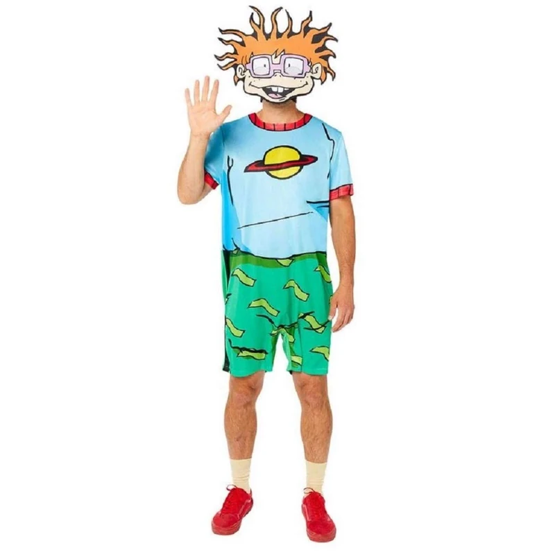 Amscan 9909190 - Men's Official Rugrats Chuckie Adults Fancy Dress Costume Size: Small