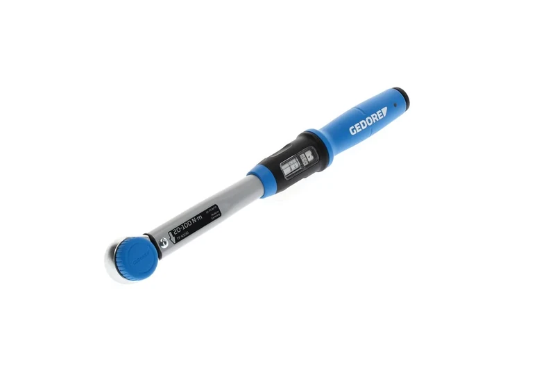 GEDORE Torque wrench with square drive, 1/2", Switchable square, Scale, 20-100 Nm, 403.2 mm long, TF-K100