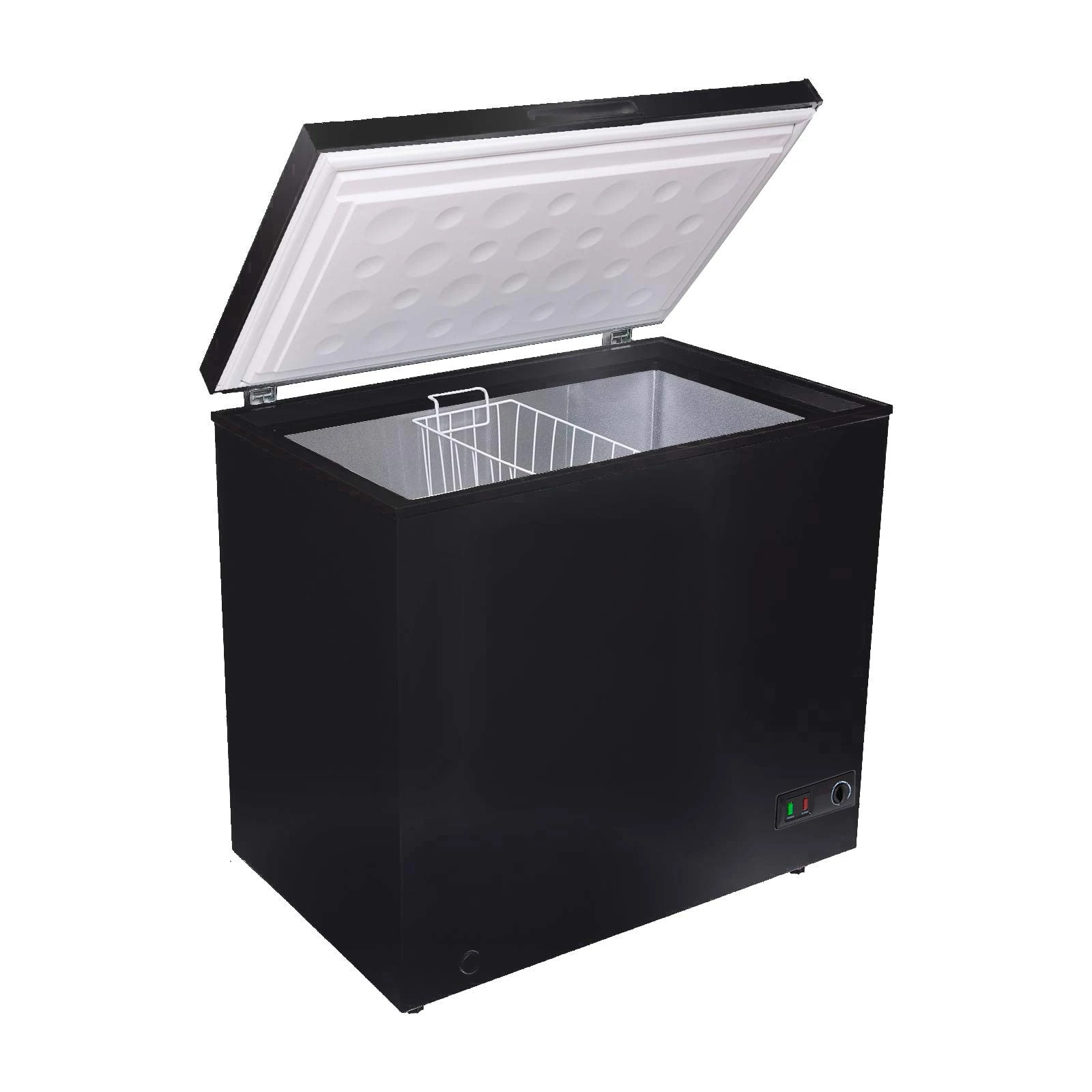 SIA CHF200B-AMZ1 Black Freestanding Large Chest Freezer, 201L Capacity, 89.5cm Wide, 4* Freezer Rating, 7 Temperature Settings, E Rated, 2 Years Parts and Labour Guarantee