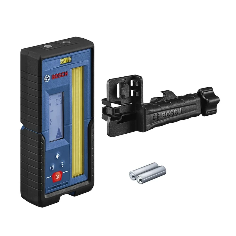 Bosch Professional Measurement Bosch Professional Laser Receiver LR 45 (red and Green Beam, RB 45 Receiver Bracket, 2 x AA Batteries, Range: up to 300 m Radius)