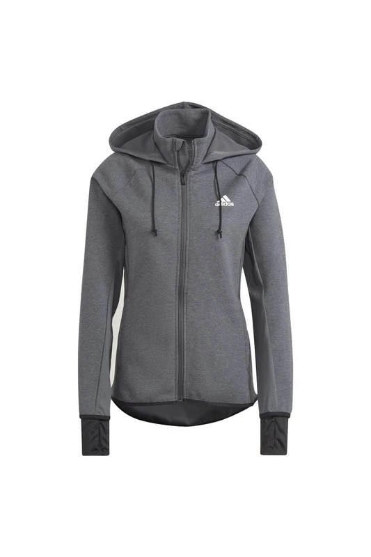 adidas W MT Fz Hd Women's Hoodie, womens, Sweatshirt, GL3964, Brgros/White, XXS