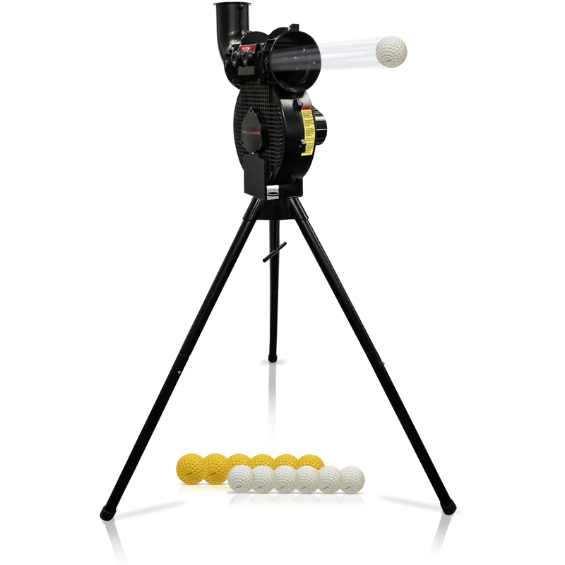 PowerNet Launch F-lite Baseball and Softball Pitching Machine | 2021 | Variable Speed Throws a Simulated 40-90 MPH | Consistent Strikes | Adjustable Height (Launch F-lite Pitching Machine)