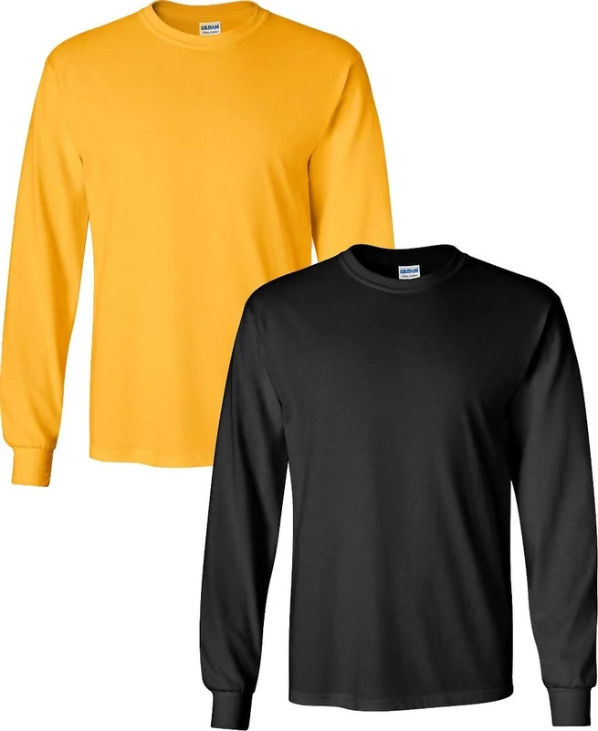 Gildan Mens 5400, Gold/Black, XL
