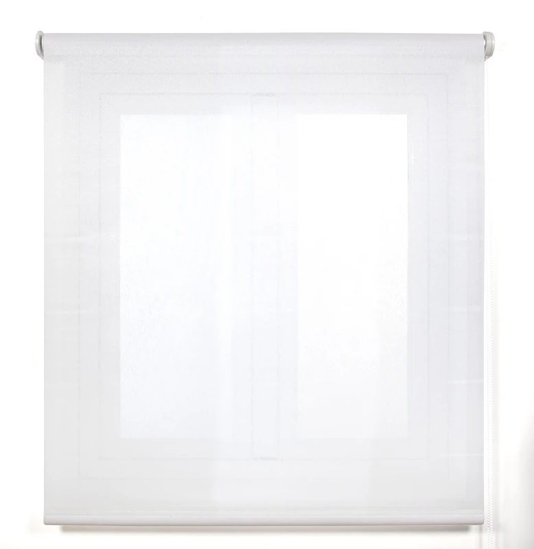 Blindecor Belmont Roller Blind Translucent Fabric, White, 80 x 180 cm (W x H)