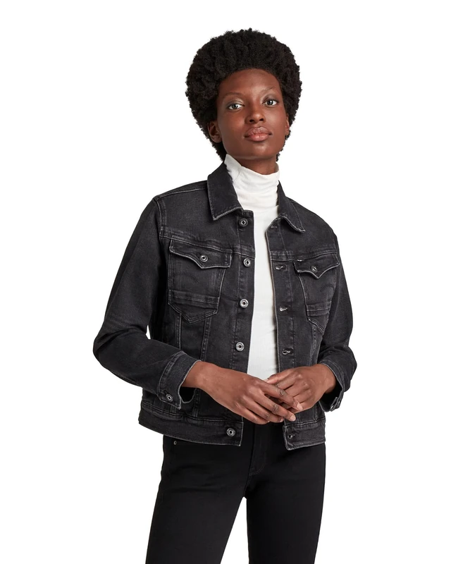 G-Star Women's Arc 3D Denim Jacket, Black (worn in blackbird D20051-C293-C608), XS