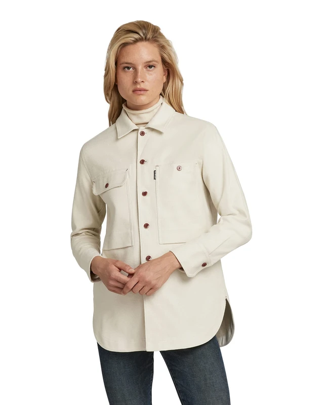 G-Star Women's Boyfriend Overshirt, Beige (ecru D20490-C838-159), XS