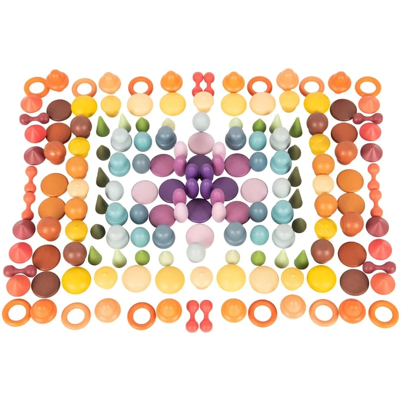 Wooden Treasures Starter Set - Pack of 168, Green; Purple; Yellow; Red; Orange; Blue; Brown;