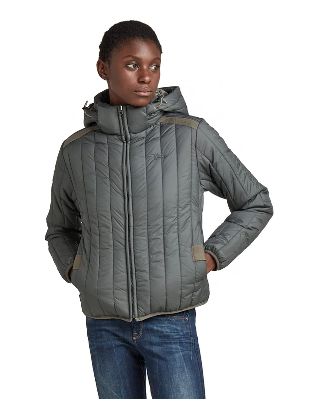 G-Star Women's Meefic Vertical Quilted Jacket, Grey (graphite D20114-B958-996), S - Image 1
