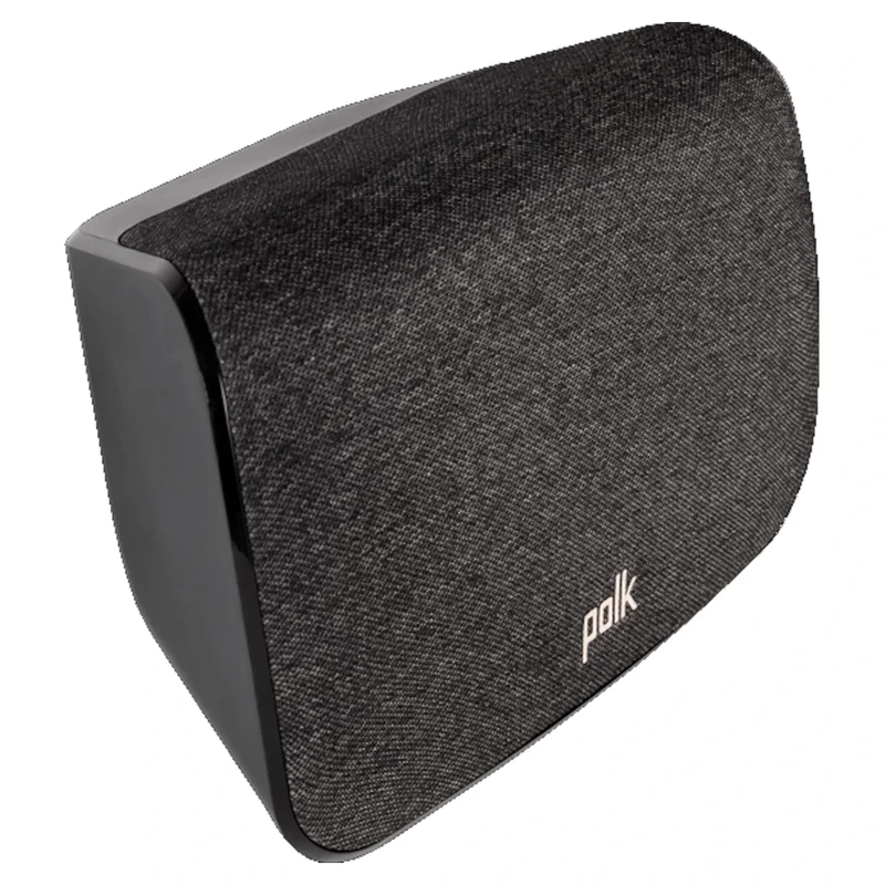 Polk Audio SR2 Wireless Surround Speakers for React Soundbars, Active L & R for Home Cinema, Wall Mountable - Black