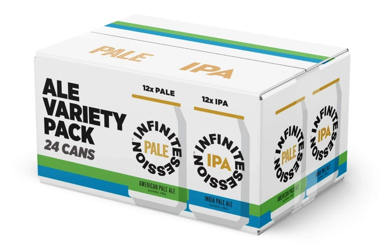 Infinite Session - Alcohol Free Beer - Mixed Case - Case of 24 x 330ml cans - 12 x IPA, 12 x Pale Ale, Gluten-Free, Vegan - 36 calories per can - Award Winning Craft Beer - Brewed in the UK - Image 1