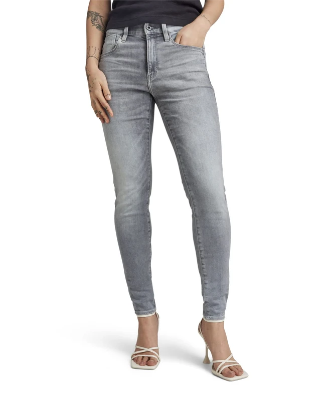 G-Star Women's Lhana Skinny Jeans, Grey (sun faded glacier grey D19079-A634-C464), 26W / 32L