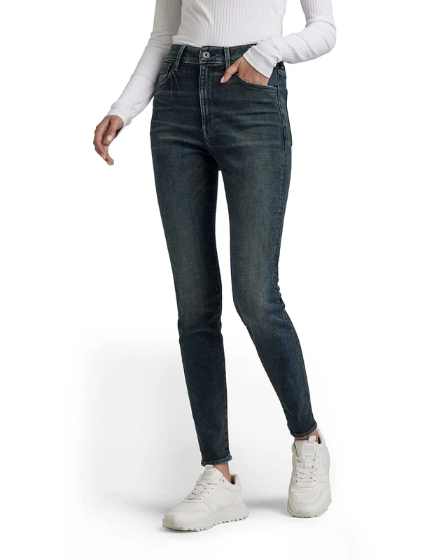 G-Star Women's Kafey Ultra High Skinny Jeans - Blue 25W/30L