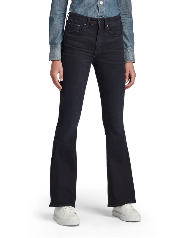 G-Star Women's 3301 High Flare Jeans, Blue (worn in deep water D01541-C830-C596), 25W / 30L