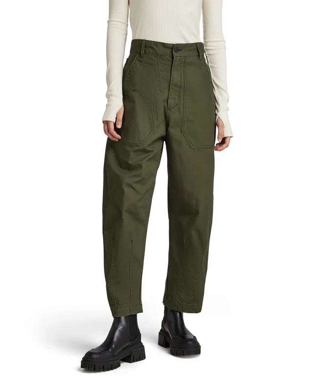G-Star Women's 3D Ultra High Fatigue Pants, Green (dk bronze green D20079-C832-6059), 26 - Image 1