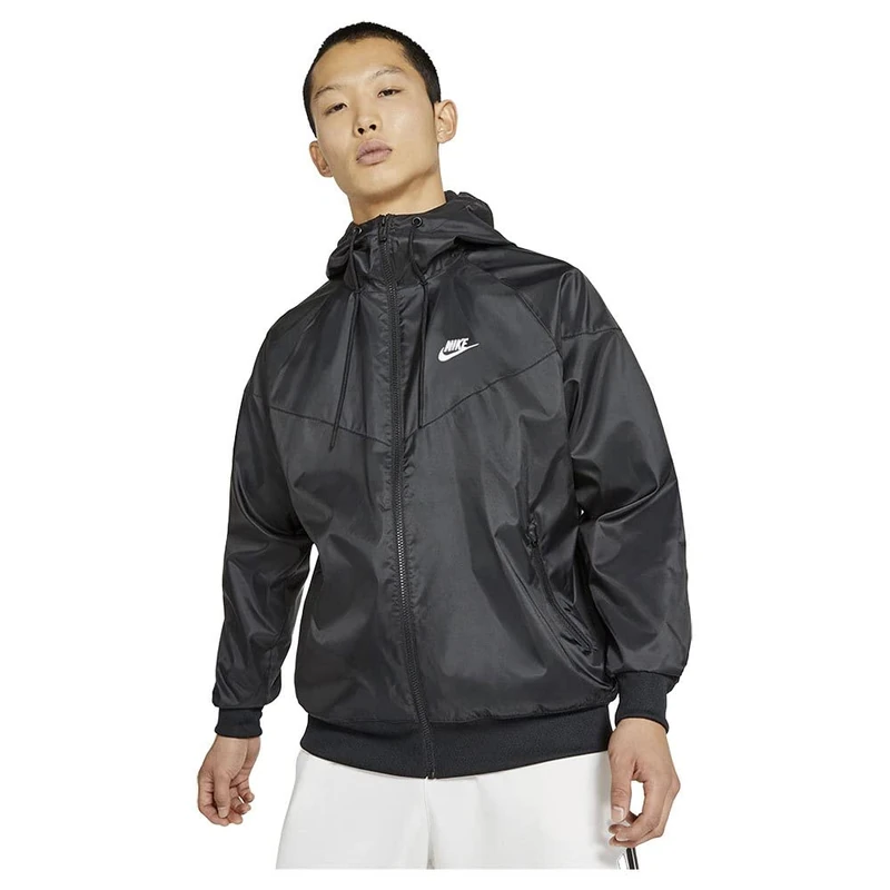 NIKE Men's Spe Wvn Lnd Wr Hd Jacket, Black/White, XS UK