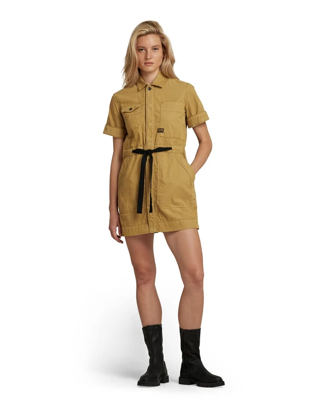 G-Star Women's Army Dress Short Sleeve, Green (toasted gd D20487-C436-C723), S - Image 1