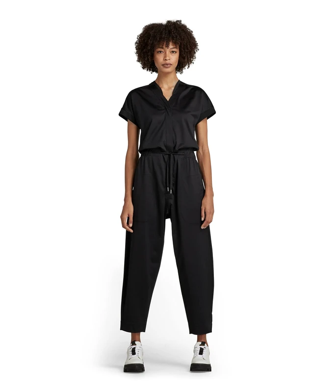 G-Star Women's Button Text Jumpsuit, Black (dk black D20465-C813-6484), XS