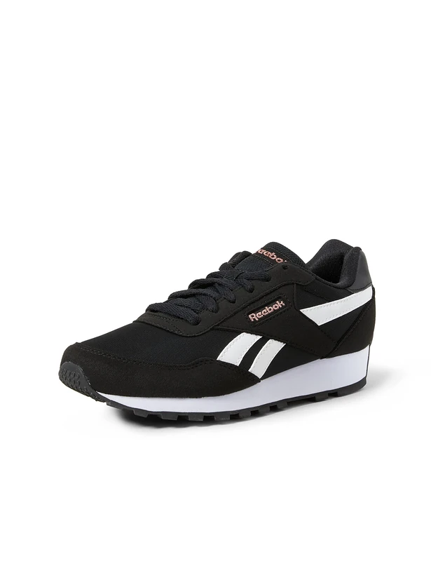 Reebok Women's Rewind Run Trainer, Core Black White Blush Metal, 3.5 UK