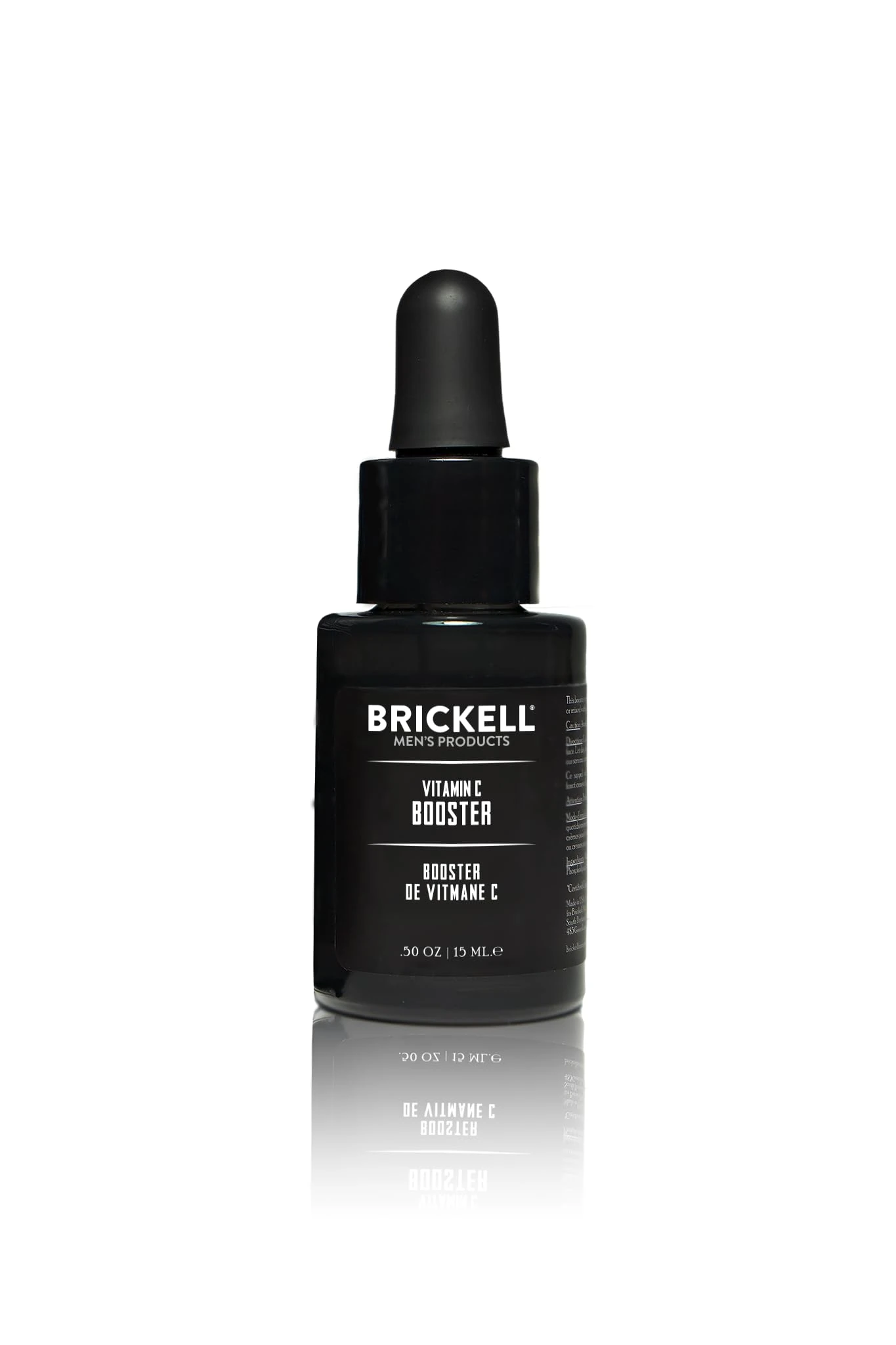 Brickell Men’s Vitamin C Booster Serum for Men, Natural and Organic Vitamin C Booster for Face to Ramp Up Collagen Production, Fight Wrinkles and Aging (Unscented, 15 mL)