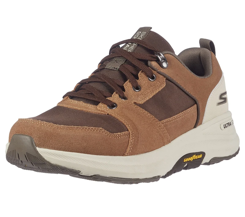 Skechers Men's 216106 BRTN Sneaker, Tan Suede/Brown Textile, 6.5 UK