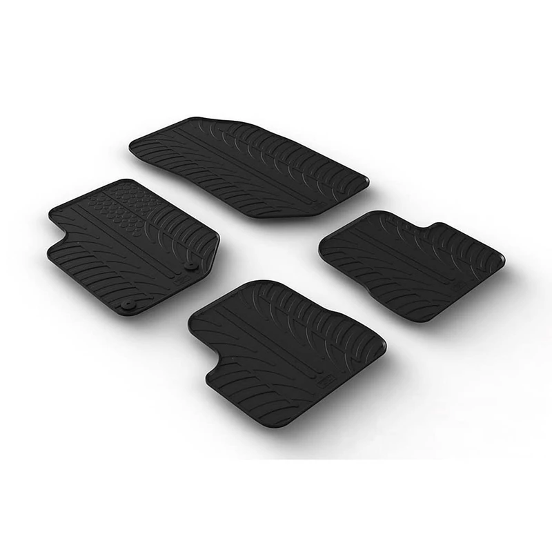 Gledring 0786 Set of Rubber Mats Suitable for Citroen DS3 Crossback 2019 - Excl. Electric (T Profile 4 Pieces + Mounting Clips)