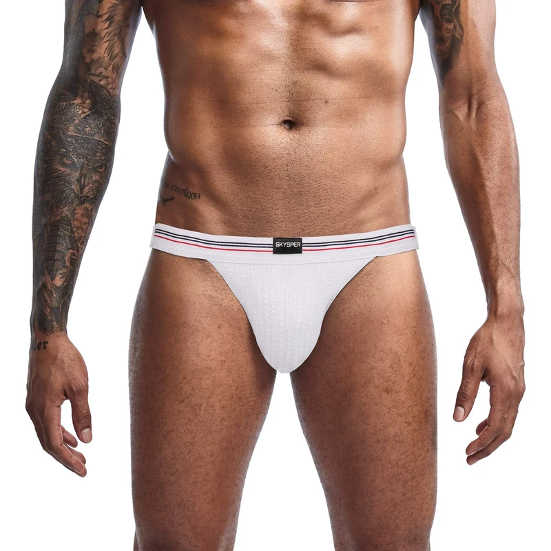 SKYSPER Jockstrap for Men Jock Strap Athletic Supporter Sports Underwear with Leg Strap