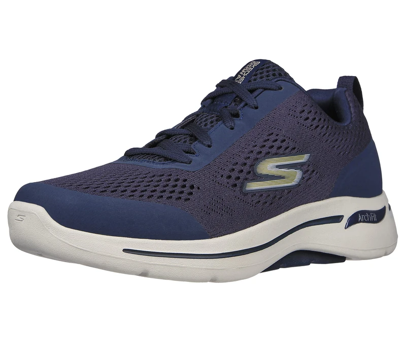 Skechers Gowalk Arch Fit Wide Mens Trainers Navy 8 UK - Image 1