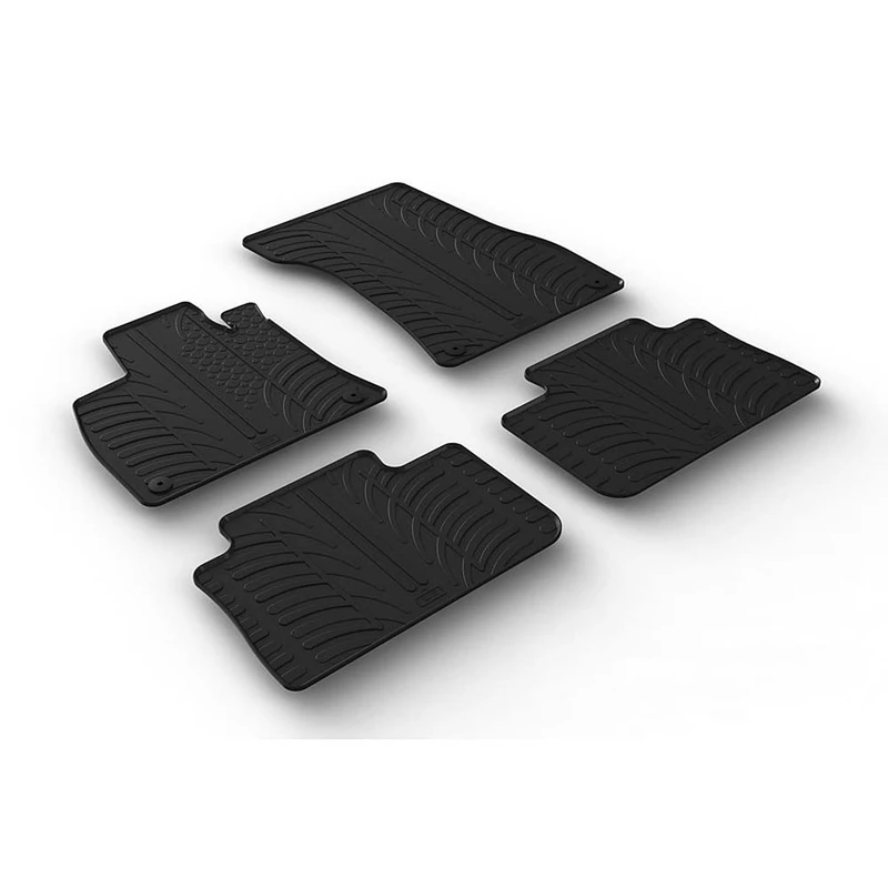Gledring 0708 set of rubber mats suitable for Audi E-Tron 2018 - (T profile 4 pieces + mounting clips)
