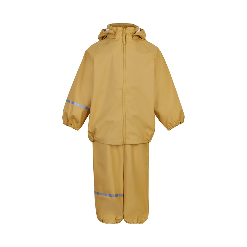 Celavi Unisex Children's Basic Recycle PU Rainwear Set, Rattan, 130