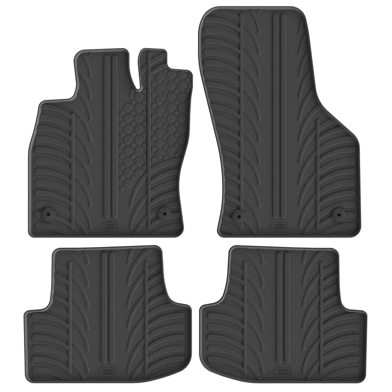 Gledring Set of Rubber Mats Compatible with Audi A3 (8Y) Sportback/Saloon 2020 Onwards Excl. MHEV (T Profile 4 Pieces + Mounting Clips)