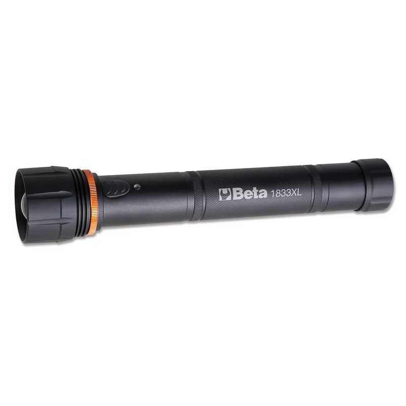 Beta 1833 XL Professional Rechargeable Flashlight, High Brightness Led Torch Long Distance Rugged Anodized Aluminum, up to 1500 Lumens, Size XL