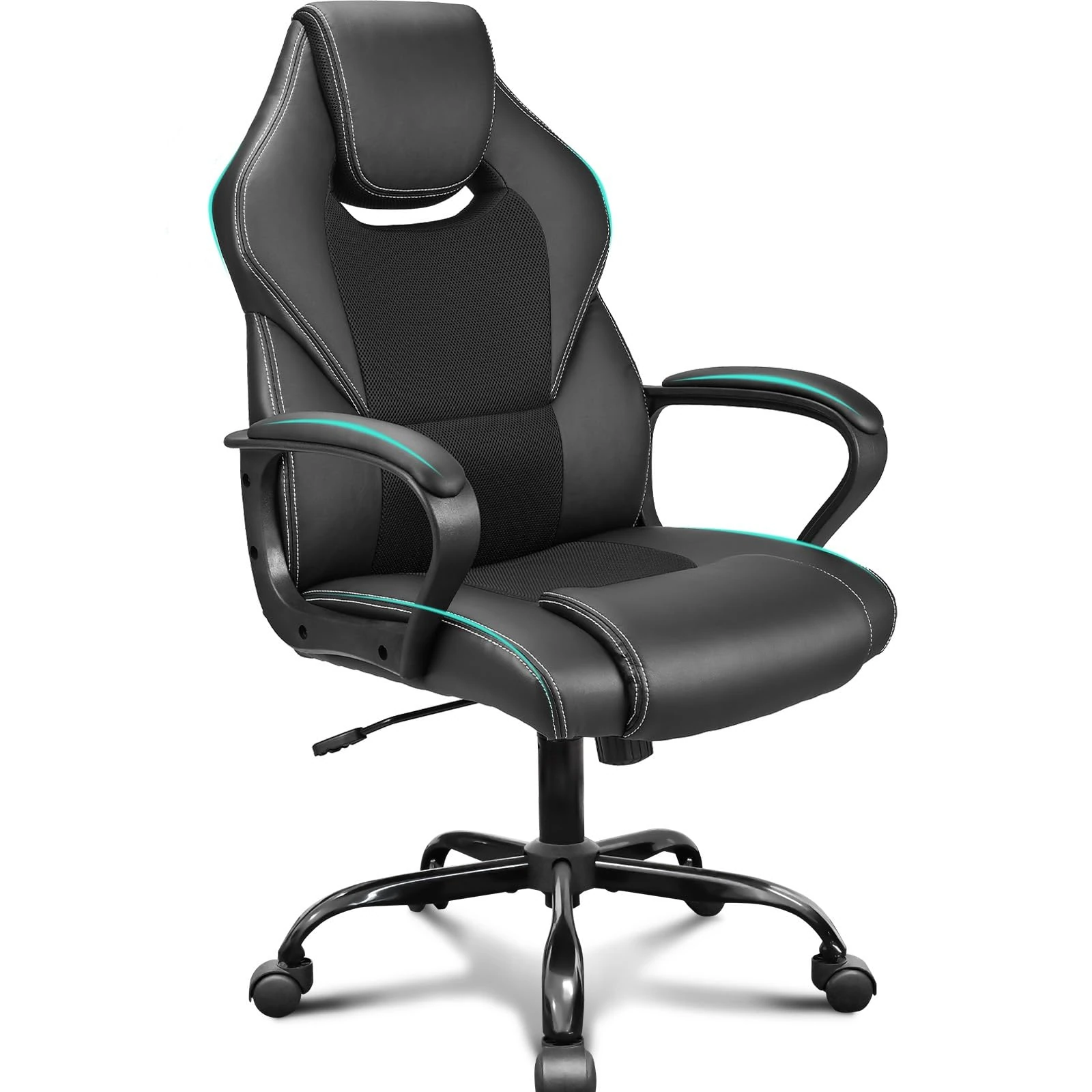 BASETBL Office Chair, Adjustable Ergonomic Computer Desk Chair, Comfortable Swivel Executive Chairs for Home Gaming Business, 150kg Black