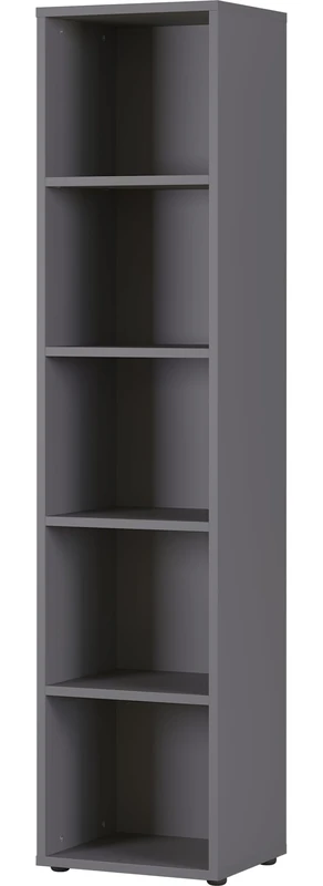 Germania Filing shelf 4234-547, in Graphite, with four adjustable shelves, 45 x 197 x 40 cm (W/H/D)