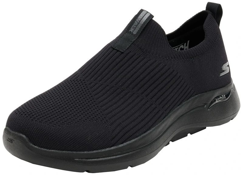 Skechers Men's Gowalk Arch Fit-stretchfit Athletic Slip-on Casual Loafer Walking Shoe Sneaker, Black, 10.5 UK