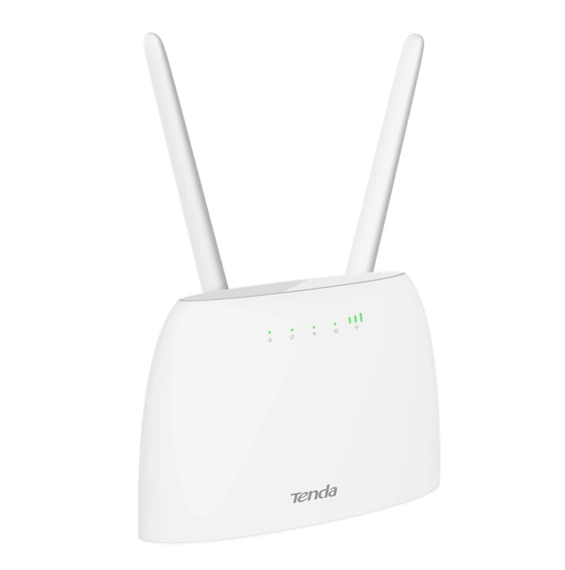 Tenda TD4G06 4G LTE Router CAT.4 SIM Cards WLAN Router, Beamforming, No SIM Lock, Plug & Play, 2 Detachable Antennas, LAN/WAN Port (150 Mbps in Download, 300 Mbps 2.4GHz), White